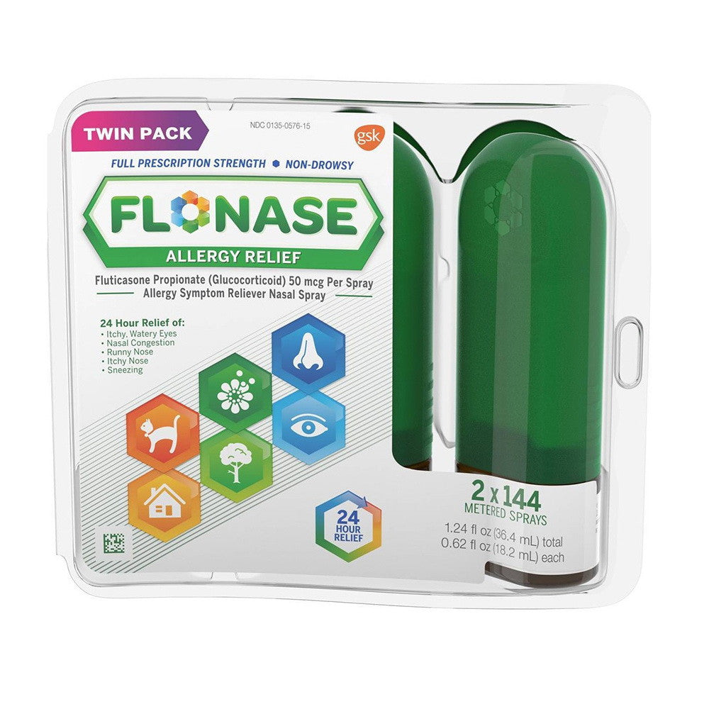 Flonase 24hr Allergy Relief Nasal Spray, Full Prescription Strength, 288 Sprays